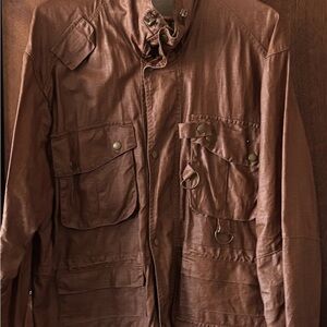 Barbour Men's lightweight waxed linen Rich Brown Field Jacket